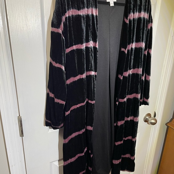 Pure Jill Women's Velvet Tie-Dyed Duster Long Cardigan Size XS - Picture 5 of 14